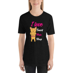 Kurzarm Hula Hoop Unisex-T-Shirt „I love Smart Hula Hoop“