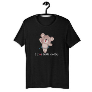 Kurzarm Hula Hoop Sprüche T-Shirt „I Love Smart Hooping – Panda“