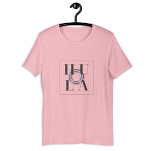 Kurzarm Hula Hoop Unisex-T-Shirt „H U L A“