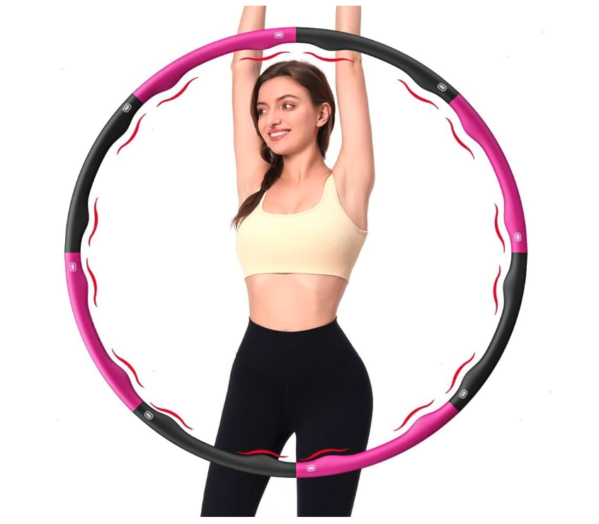 HZONE Hula Hoop, Hula Hoop Reifen Die Zur Gewichtsreduktion und Massage Verwendet Werden KöNnen, 6-8 Segmente Abnehmbarer Hoola Hoop Reifen Geeignet Für Fitness/Sport/Zuhause/BüRo/Bauchformung,(1.2Kg)